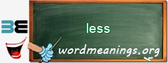 WordMeaning blackboard for less